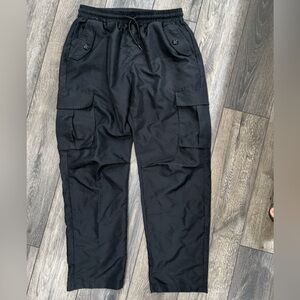 Men's XL Classic Black Cargo Pants wide leg waist 32 33 34 - 36 x 30 stretch